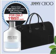 Jimmy Choo Urban Hero EDP 100ml Plus Jimmy Choo Weekend Bag-Per Pack