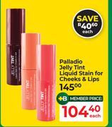 Palladio Jelly Tint Liquid Stain For Cheeks & Lips-Each