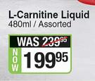 NPL L-Carnitine Liquid Assorted-480ml