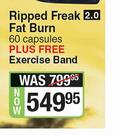 Ripped Freak 2.0 Fat Burn 60 Capsules Plus Free Exercise Band