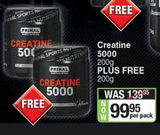 Primal Creatine 5000-200g Plus Free 200g Per Pack
