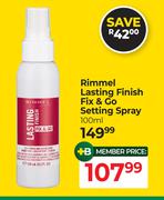 Rimmel Lasting Finish Fix & Go Setting Spray-100ml Each