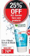 Garnier 3 In 1 Wash, Scrub & Mask-150ml 