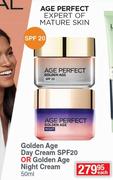 L'Oreal Paris Golden Age Day Cream SPF20 Or Golden Age Night Cream-50ml Each