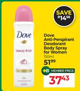 Dove Anti Perspirant Deodorant Body Spray For Women-150ml