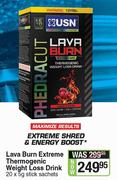 USN Lava Burn Extreme Thermogenic Weight Loss Drink Stick Sachets-20 x5g