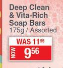 Johnson's Deep Clean & Vita Rich Soap Bars Assorted-175g