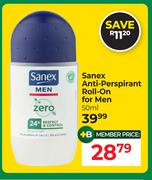 Sanex Anti Perspirant Roll On For Men-50ml