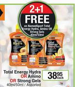 Named Sport Total Energy Hydra Or Amino Or Strong Gels Assorted-40ml/50ml Each