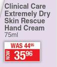 Vaseline Clinical Care Extremely Dry Skin Rescue Hand Cream-75ml