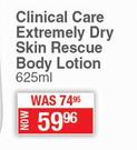 Vaseline Clinical Care Extremely Dry Skin Rescue Body Lotion-625ml Each