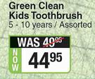 Jordan Green Clean Kids Toothbrush (5-10 Years Assorted)
