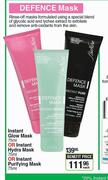 Bionike Defence Mask Instant Glow Mask Or Instant Hydra Mask Or Instant Purifying Mask-75ml Each