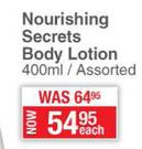 Dove Nourishing Body Lotion Assorted-400ml Each