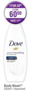 Dove Body Wash Assorted-2x250ml  