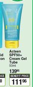 Bionike Acteen SPF50+ Cream Gel Tube-50ml 
