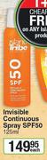 Island Tribe Invisible Continuous Spray SPF50-125ml Each
