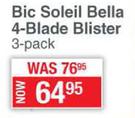 Schick Bic Soleil Bella 4 Blade Blister-3 Pack