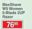 Silky Smooth MaxShave W5 Women 5 Blade 2Up Razor