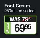 Nature's Nourishment Foot Cream-250ml