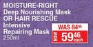 Dark & Lovely Moisture-Right Deep Nourishing Mask Or Hair Rescue Intensive Repairing Mask 250ml-Each
