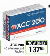 Acc 200-40 Effervescent Tablets