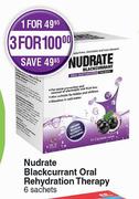 Nudrate Blackcurrant Oral Rehydration Therapy 6 Sachets-For 3