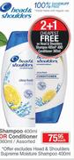 Head & Shoulders  Shampoo 400ml Or Conditioner 360ml Assorted-Each