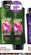 Schwarzkopf Gliss Shampoo Or Conditioner Assorted-400ml Each
