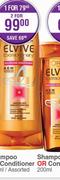 L'oreal Shampoo Or Conditioner Assorted 400ml-Each