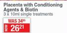 Nu-Hair Placenta With Conditioning Agents & Biotin 3 x 10ml (Single Treatments)
