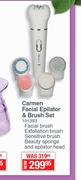 Carmen Facial Epilator & Brush Set 191393