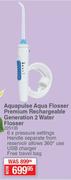 Aquapulse Aqua Flosser Premium Rechargeable Generation 2 Water Flosser 225135
