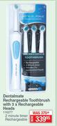 Dentalmate Rechargeable Toothbrush With 3 x Rechargeable Heads 116277