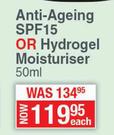 Nutri Men Anti Ageing SPF15 Or Hydrogel Moisturiser-50ml Each
