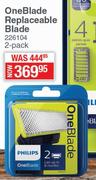 Philips One Blade Replaceable Blade 226104-2 Pack