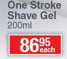 Nivea Men One Stroke Shave Gel-200ml Each