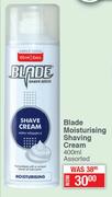 Blade Moisturising Shaving Cream Assorted-400ml