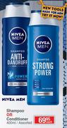 Nivea Men Shampoo Or Conditioner Assorted-400ml Each