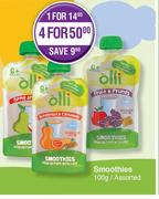 Olli Smoothies Assorted-For 4 x 100g