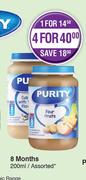 Purity Four Fruits 8 Months Assorted-200ml Each