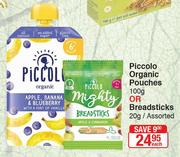 Piccolo Organic Pouches 100g Or Breadsticks Assorted-20g Each
