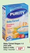 Purity Baby Cereal Stages 1-3 (Mix With Baby's Milk) Assorted-200g
