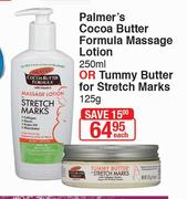 Palmer's Cocoa Butter Formula Massage Lotion-250ml Or Tummy Butter For Stretch Marks-125g Each