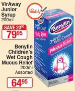 Benylin Children's Wet Cough Mucus Relief Assorted-200ml