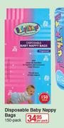 Baby Things Disposable Baby Nappy Bags 150 Pack-Per Pack