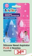 Baby Things Silicone Nasal Aspirator Plus 2 Nozzles Assorted