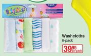 Baby Things Wash Cloths 6 Pack-Per Pack