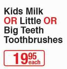 Aquafresh Kids Milk Or Little Or Big Teeth Toothbrushes-Each
