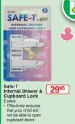 Baby Things Safe-T Internal Drawer & Cupboard Lock 2 Pack